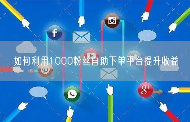 如何利用1000粉丝自助下单平台提升收益