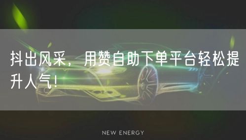 抖出风采,用赞自助下单平台轻松提升人气!