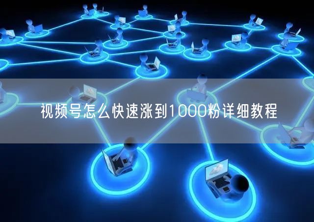 视频号怎么快速涨到1000粉详细教程